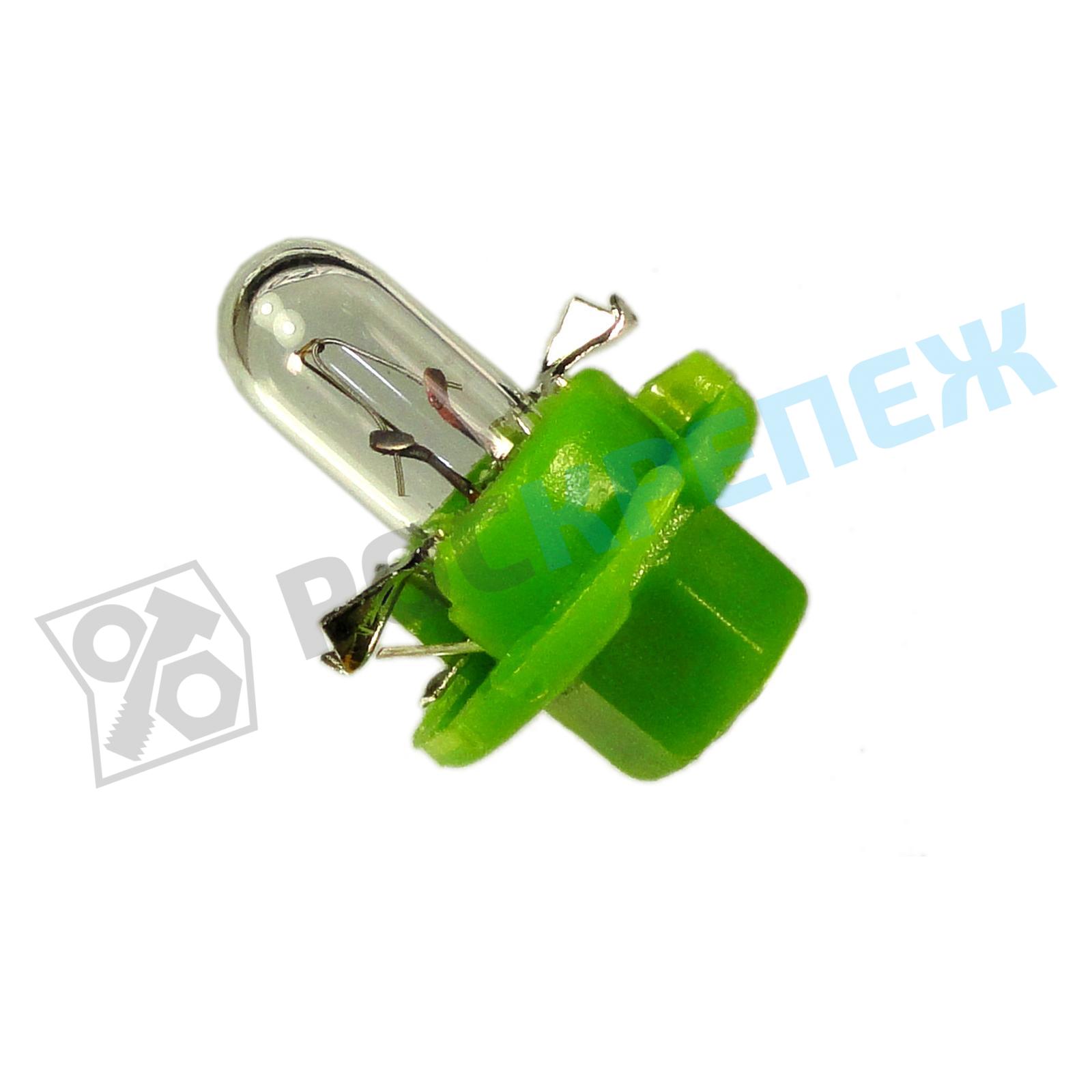 Лампа (панель приборов) 12-2,0 BX8,4d (green)